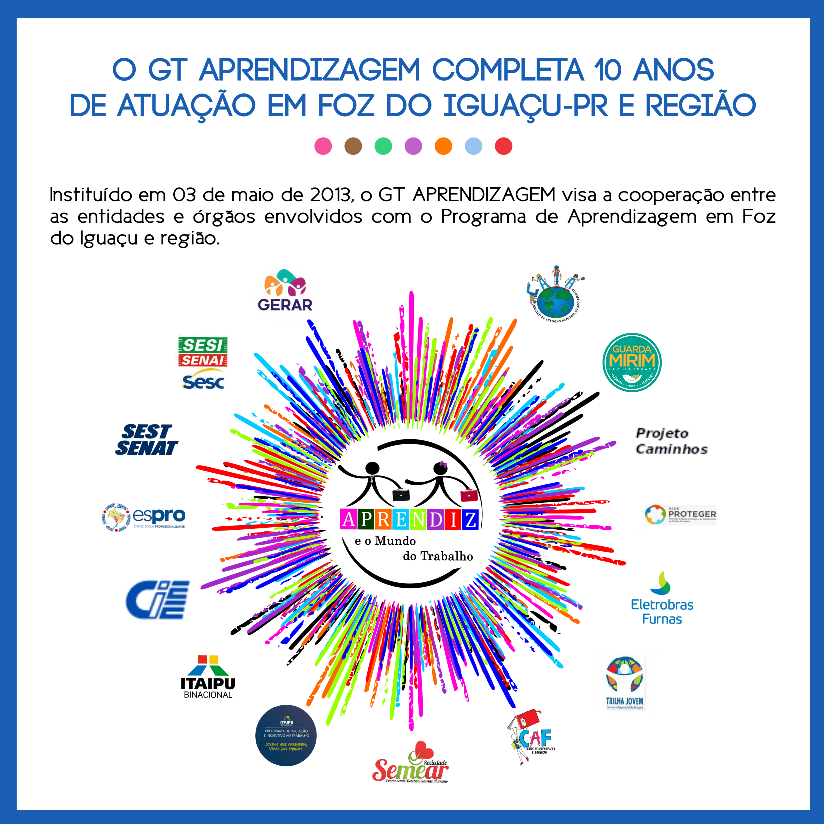 GT Aprendizagem comemora 10 anos de existência em Foz do Iguaçu e região.